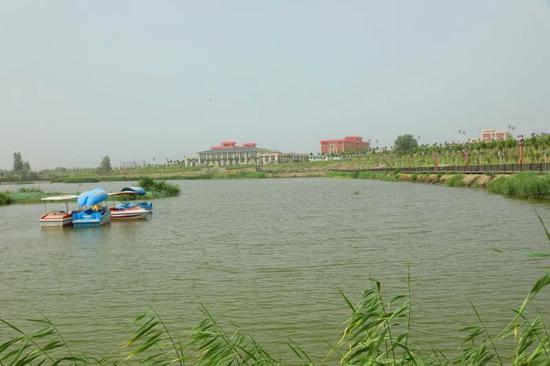 营地内,湖面波光粼粼。阿依奴尔摄