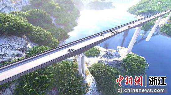 塔吉克斯坦ON-3大桥项目效果图。数智交院 供图 塔吉克斯坦ON-3大桥项目效果图。数智交院 供图