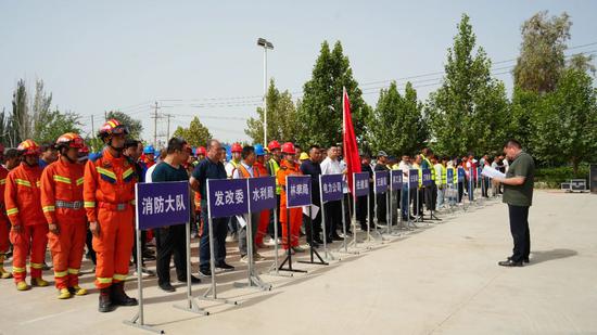 图为演练现场。