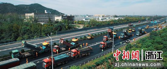 绍兴区域(公司)开展集约化施工。浙江交工 供图 绍兴区域(公司)开展集约化施工。浙江交工 供图