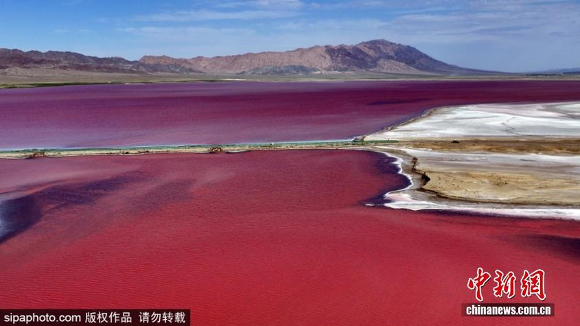 新疆伊吾：盛夏幻彩湖迎来年度至艳时刻