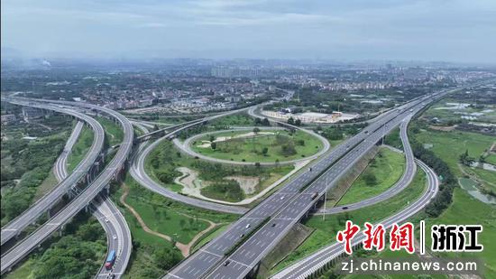 金华东枢纽。浙江交通集团高速公路金华管理中心 供图
