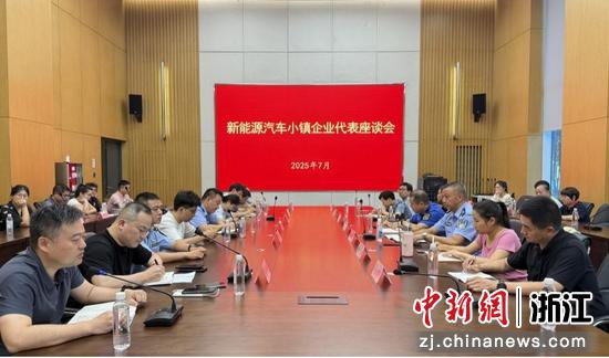 金华开发区组织召开新能源汽车小镇企业代表座谈会。金华开发区 供图 金华开发区组织召开新能源汽车小镇企业代表座谈会。金华开发区 供图