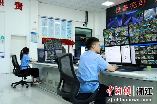 诸永高速公路永嘉监控中心。陈佳佳 供图 诸永高速公路永嘉监控中心。陈佳佳 供图
