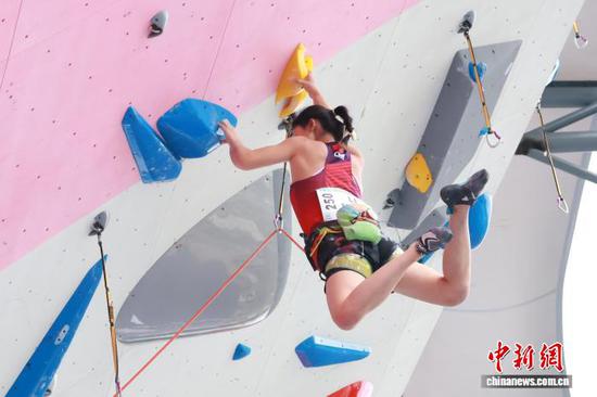 8月24日，250号中国选手李美妮在“U17女子难度赛”中。 曾晋琪 摄