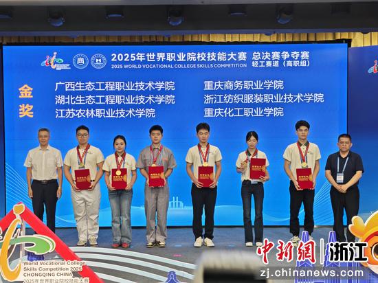 近日，夺冠现场。（浙江纺织服装职业技术学院供图）