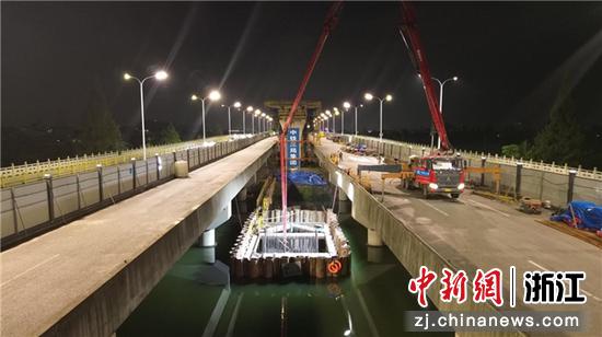 浇筑现场。绍兴官方 供图 浇筑现场。绍兴官方 供图