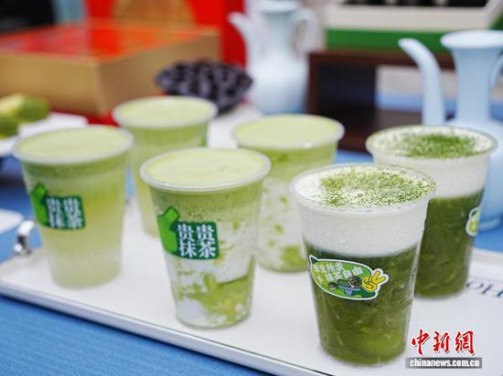 9月6日,在贵州江口县拍摄的抹茶饮品。中新社记者周燕玲摄 9月6日,在贵州江口县拍摄的抹茶饮品。中新社记者周燕玲摄