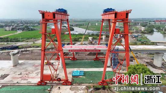 施工现场。海盐制梁场供图 施工现场。海盐制梁场供图