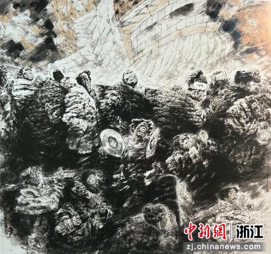 《家乡的板凳龙》 作者供图