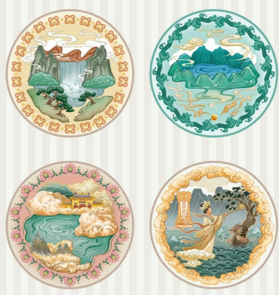 《西王母传说拼图徽章》(作者:马志鹏)