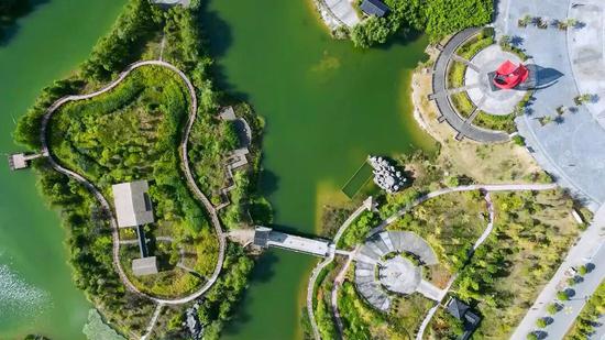 凤冈龙潭河国家湿地公园一景。