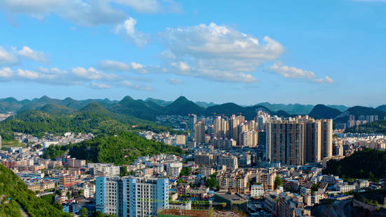 普定县城航拍 普定县城航拍