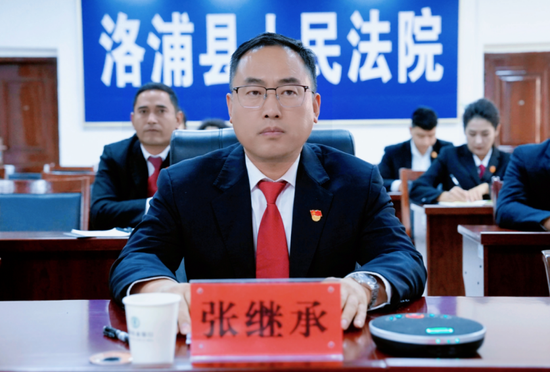 洛浦县人民法院主题党日联学共建活动会场。