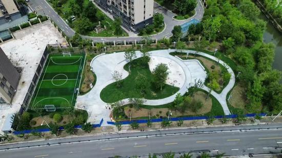 南通崇川天通路体育公园。南通市住建局 供图