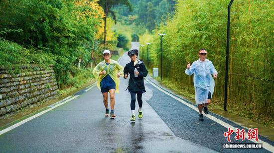 图为徒步爱好者参加2025“绿行者”生态文明公益健行活动。(活动组委会 供图)