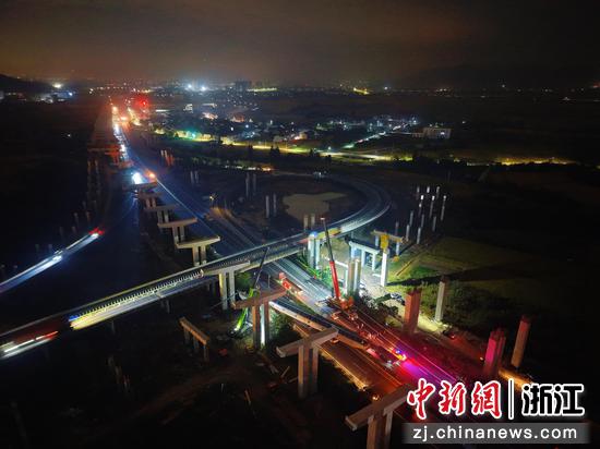 甬台温高速改扩建宁波南段项目。浙交建设 供图 甬台温高速改扩建宁波南段项目。浙交建设 供图