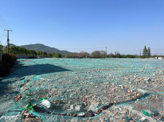 村庄拆迁后场景。