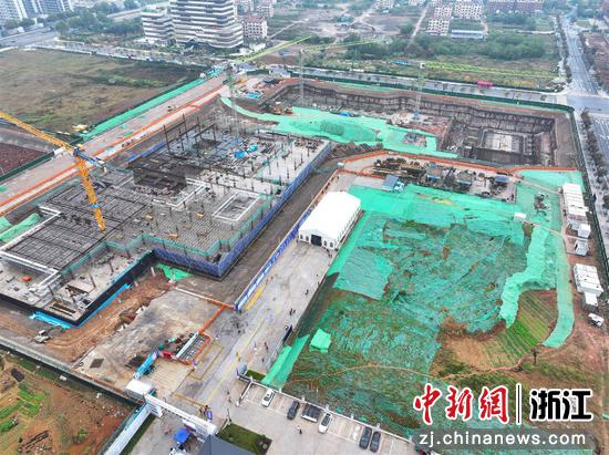 俯瞰李渔教育培训中心项目。 金华开发区 供图 俯瞰李渔教育培训中心项目。 金华开发区 供图