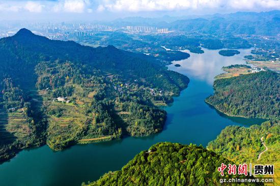 贵州省中桥水库2024年累计向遵义市中心城区供水3715.36万立方米。潘希来 摄