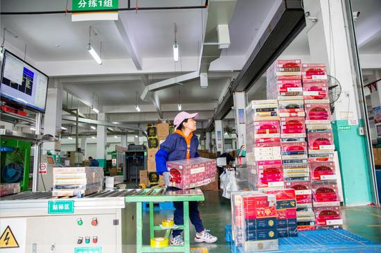 图为卷烟分拣现场。王远富 摄 图为卷烟分拣现场。王远富 摄