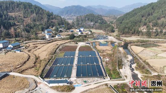 岑巩县凯本镇毛口村鲟鱼养殖基地。陈昆 摄 岑巩县凯本镇毛口村鲟鱼养殖基地。陈昆 摄