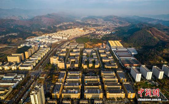 航拍贵州省金沙县经济开发区。史开心 摄 航拍贵州省金沙县经济开发区。史开心 摄