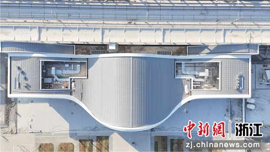 鸟瞰温岭西站。台州市委宣传部供图