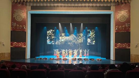 考察团在和田影剧院观看舞剧《五星出东方》。伊尔番 摄6