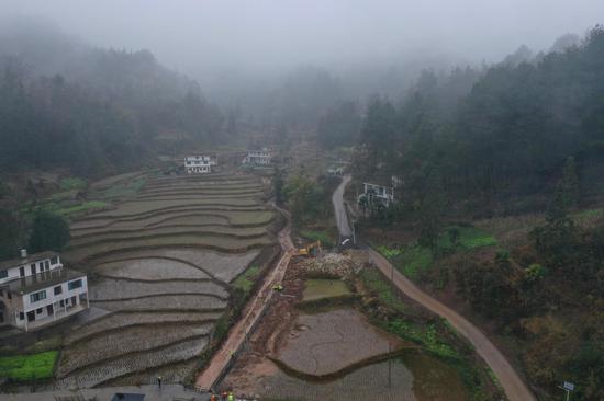 桂圆村高标准农田建设现场。税会静 摄 桂圆村高标准农田建设现场。税会静 摄