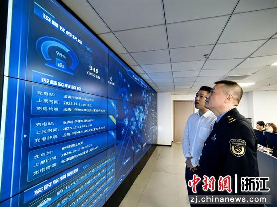 智慧停充平台大屏。&nbsp;孙翔&nbsp;供图