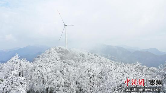 1月6日,在贵州省剑河县南哨镇老山界拍摄的雾凇景观。 万文杰 摄 1月6日,在贵州省剑河县南哨镇老山界拍摄的雾凇景观。 万文杰 摄