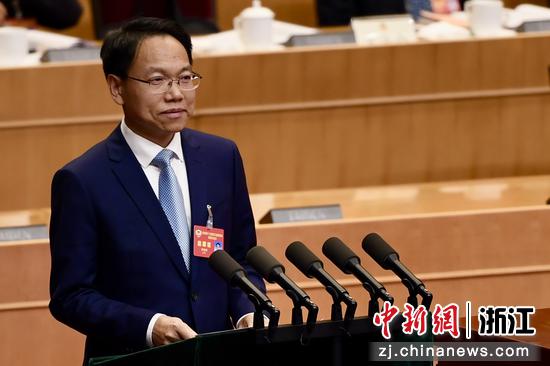 吴道涛作大会发言。钱晨菲&nbsp;摄