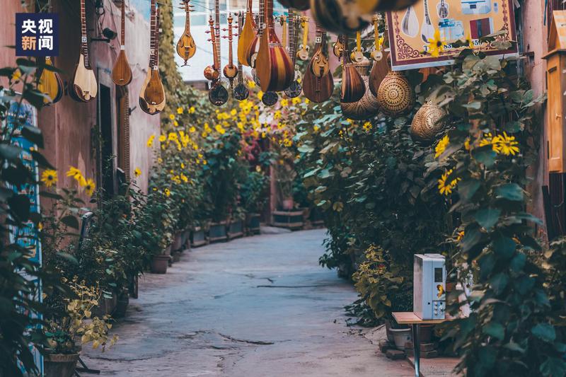 喀什古城小景。图片来源：央视新闻