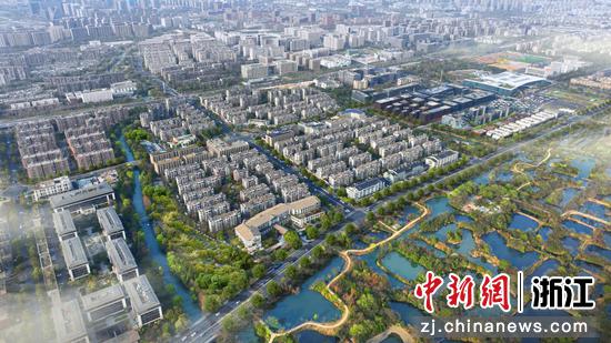 蒋村街道全景鸟瞰图 蒋村街道供图 蒋村街道全景鸟瞰图 蒋村街道供图