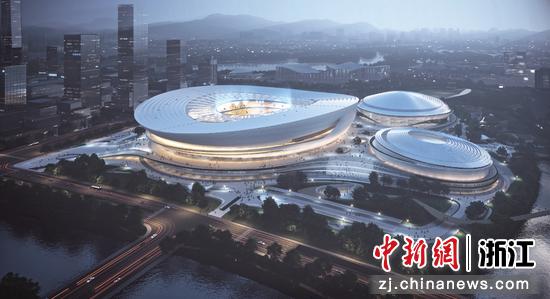 余杭国际体育中心效果图。谭琴&nbsp;供图