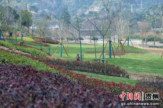 贵州省樟江幸福河湖建设项目回龙阁段初现雏形。戴友维 摄