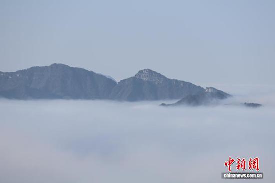 图为2月9日玉舍国家级森林公园云海景观。中新网记者 刘美伶 摄