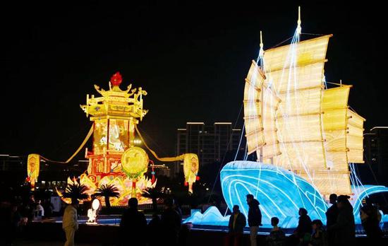 义乌张灯结彩迎新年。图源：义乌市融媒体中心