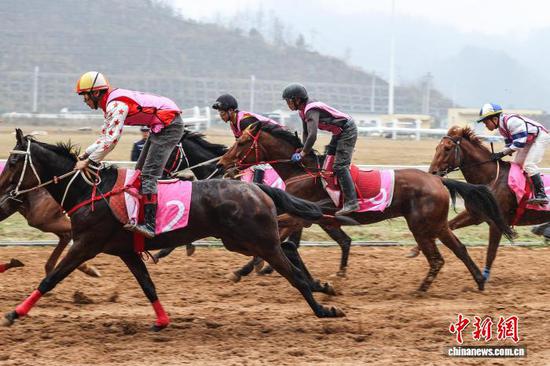 2月22日,骑手在3300米小马组决赛中。中新社记者 瞿宏伦 摄 2月22日,骑手在3300米小马组决赛中。中新社记者 瞿宏伦 摄