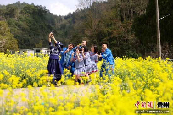 独山县2000亩油菜花迎来盛花期 独山县2000亩油菜花迎来盛花期