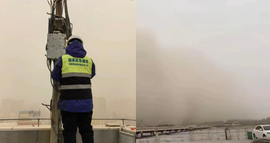 保障人员始守风沙一线巡检线路域。d