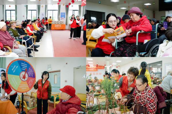 图为向老年人群体做金融防护宣传。