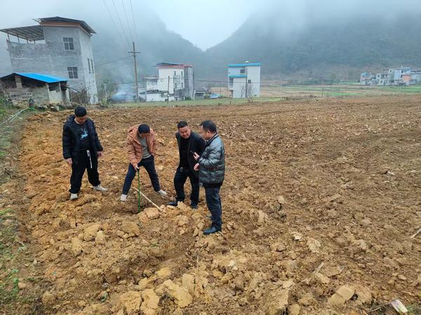 图为服务队检查深耕冬翻深度场景。黄馨醇 摄