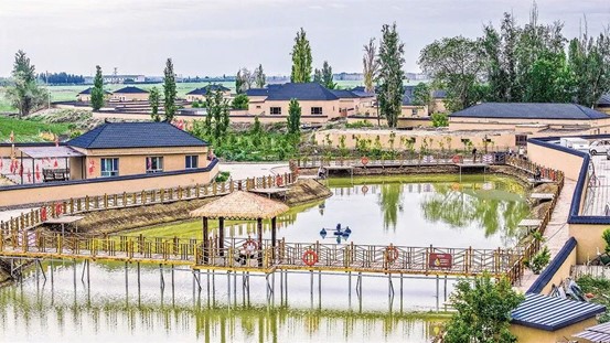 博乐市达勒特镇查干苏木村鱼池（资料图）。

