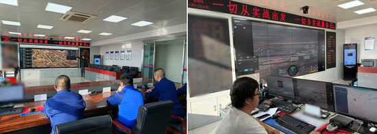 指挥中心观测巡检画面。