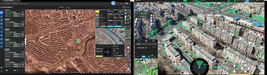 无人机空中巡检画面。