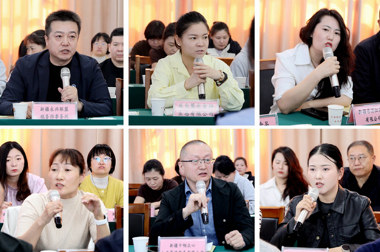 企业代表现场交流互动。