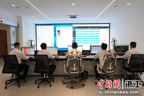 近期，永康钱江水务管网冲洗作业后方的调度中心。程恺&nbsp;供图