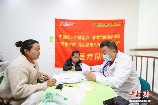 图为专家为儿童进行筛查。中新社记者 瞿宏伦 摄
